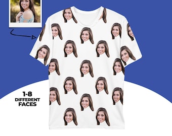 Aangepast T-shirt gezicht, T-shirt gepersonaliseerde gezichten, grappig verjaardagscadeau, gepersonaliseerd cadeau, T-shirt foto, gezicht op T-shirt, T-shirt aangepaste foto