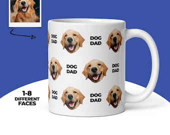 Aangepaste hondenmok, hond vader mok, hond moeder mok, hond moeder mok, huisdier minnaar cadeau, hond moeder cadeau, hond vader cadeau, aangepaste huisdier foto mok, hondenliefhebber cadeau, fotomok