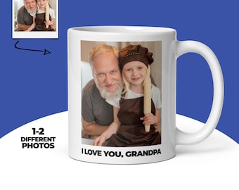 Custom Grandpa Photo Mug, Personalized Coffee Mug For Grandpa, Custom Picture Gift, Father’s Day Mug, Birthday Gift For Grandpa
