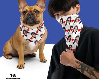 Bandana personalizzata, bandana per il viso personalizzata, bandana con foto personalizzata, regalo divertente, regalo personalizzato, mascherina per il viso unica, idea regalo originale
