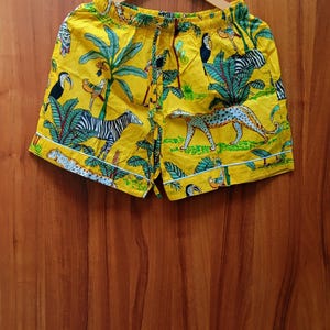 Floral Print Cotton Shorts: Handmade Indian Summer Loungewear