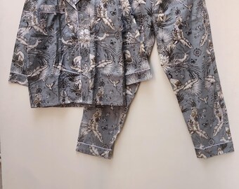 Indian Cotton Pajama Set: Handmade Women's PJs set