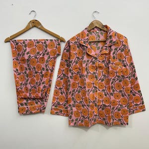 Floral Cotton Pajama Set: Handmade Jaipur Sleepwear