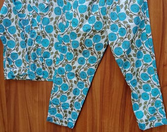 Indian Block Print Cotton Pajama Set: Ultra-Soft Sleepwear