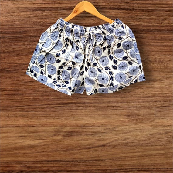 Cotton Shorts Beach Shorts Womens India Indian Handmade Floral