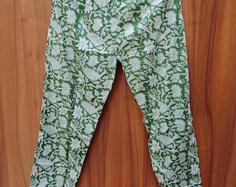 Floral Print Cotton Harem Pants: Women's Summer Trousers