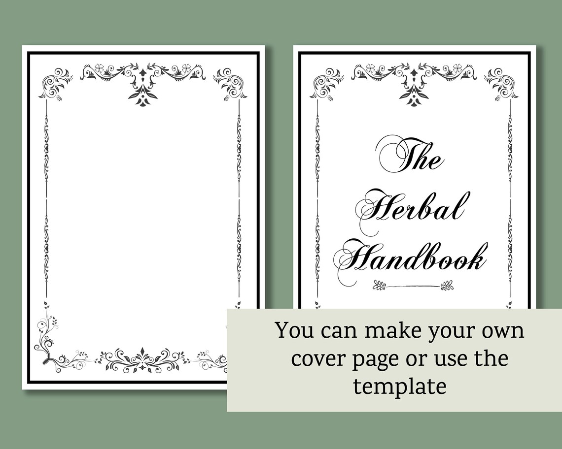 Herbalist Journal Printable Binder Inserts Tea Book Plant Etsy