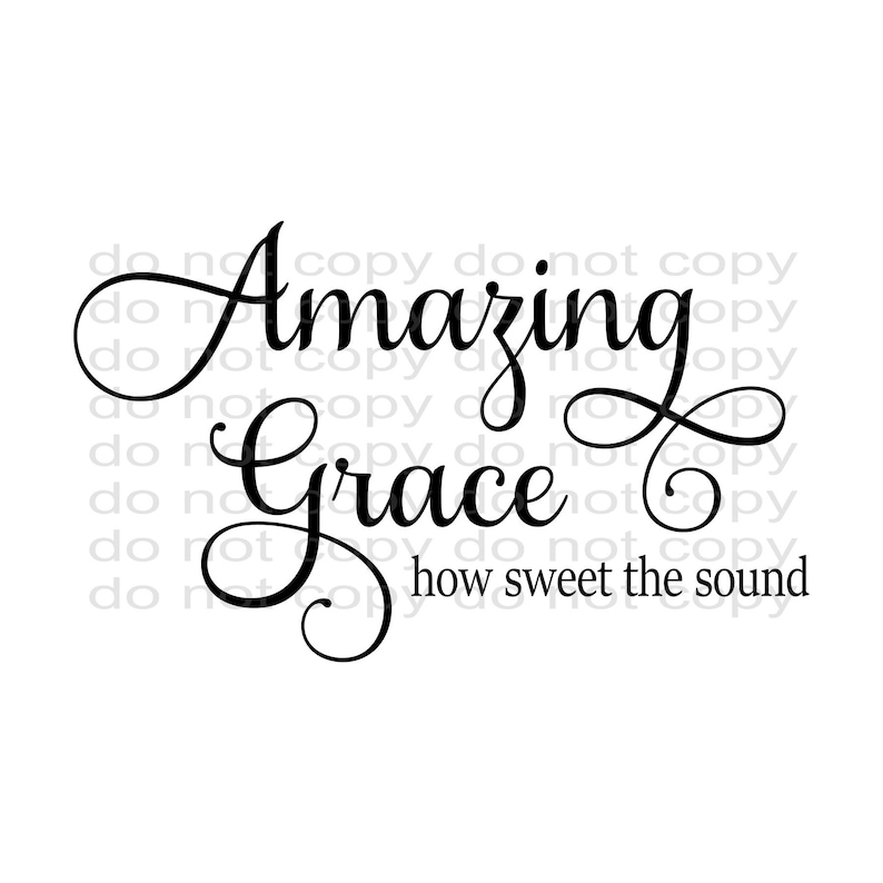 Amazing Grace SVG Etsy