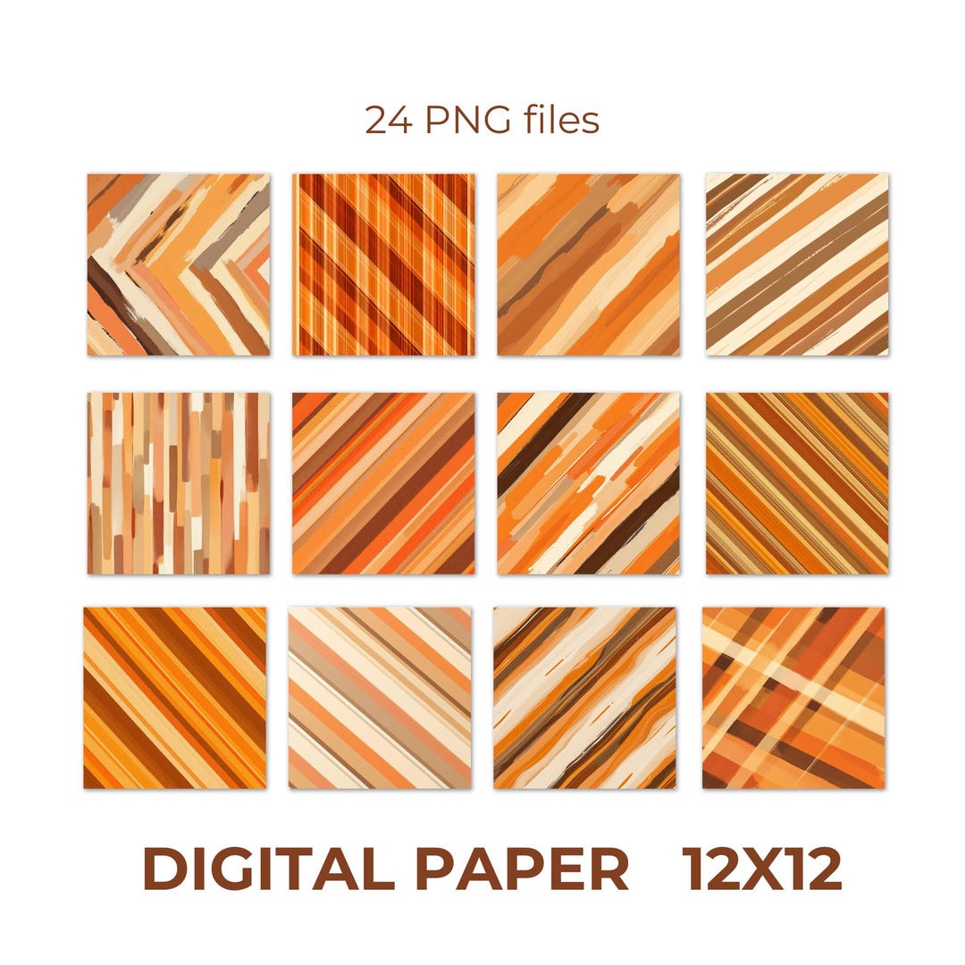 Autumn Digital Paper | 12x12 Scrapbook Backgrounds (PNG) - Etsy