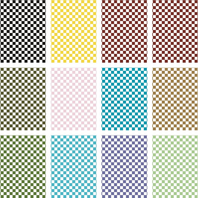 Checkerboard Digital Paper Pack - Etsy