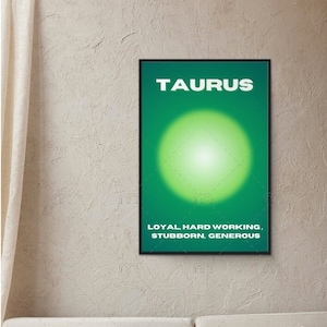 Taurus Aura | Digital Poster, digital print, zodiac print, aura poster, zodiac poster, aura print