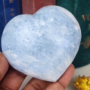 Blue Calcite Hearts