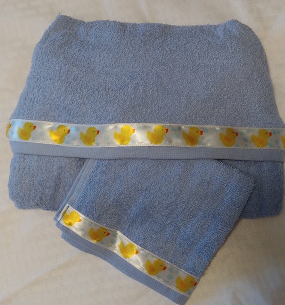 Hooded Bath Towel with matching Wash Cloth Etsy