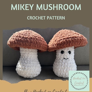 PDF Pattern, Crochet Pattern, Crochet Mushroom Pattern, PDF Mushroom Pattern, Amigurumi Pattern, Handmade Crochet Toy, Plush Toy Pattern