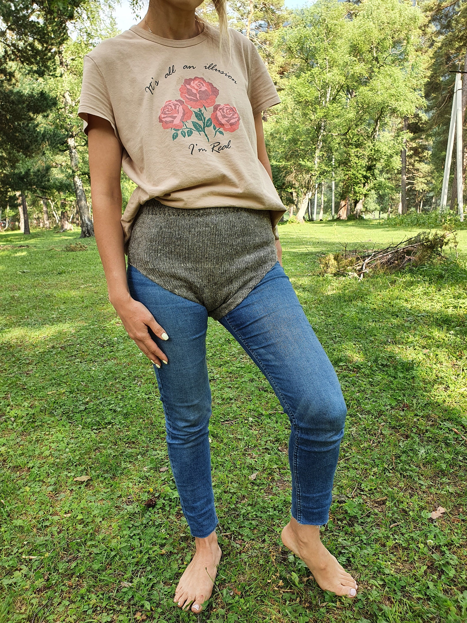 Set of 2 hand knitted pants pure wool panties organic wool Etsy