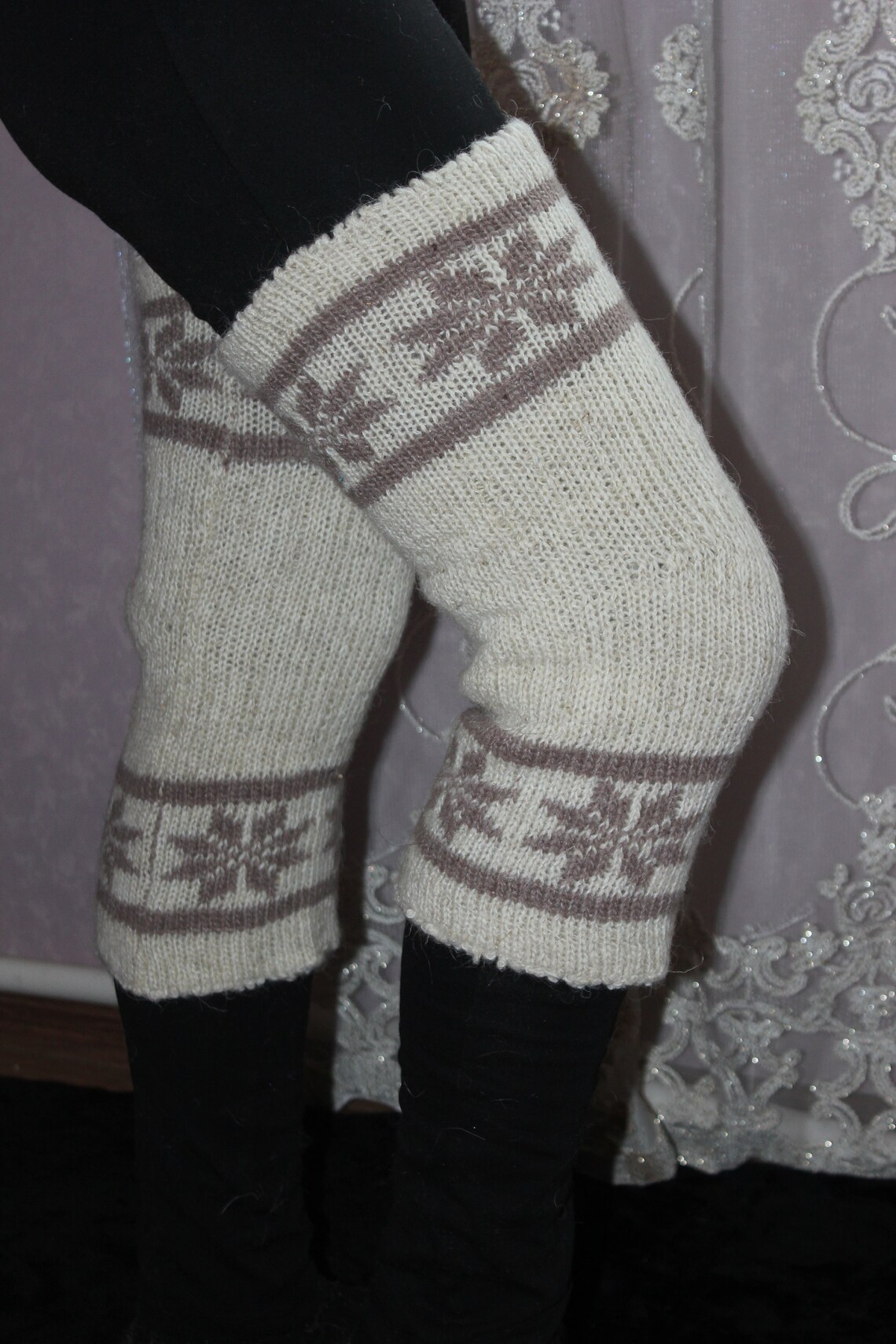 Wool leg warmers UNISEX therapeutic knee warmers Pure sheep Etsy