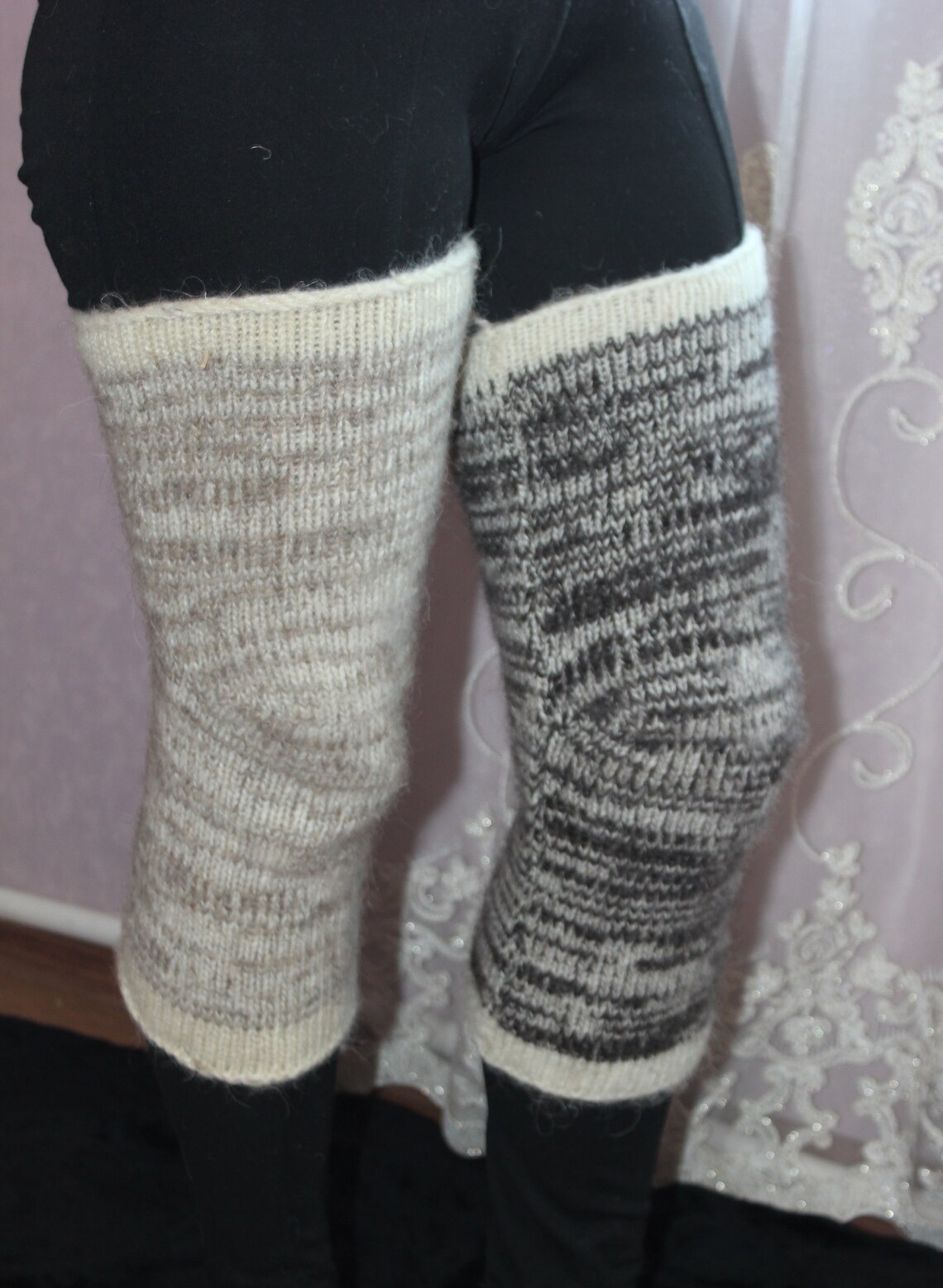 Therapeutic knee warmers Pure sheep wool warmers Winter leg Etsy
