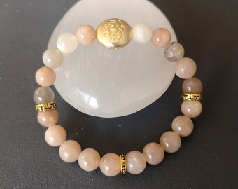 Moonstone and Sunstone bracelet