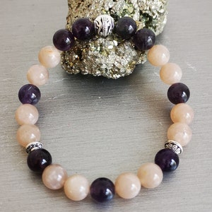 Sunstone and Amethyst Bracelet image 1