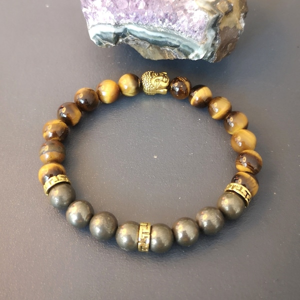 Pyrite Tiger's Eye Bracelet