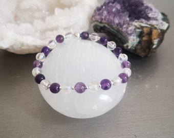 Bracelet in Amethyst and aqua will have 6mm