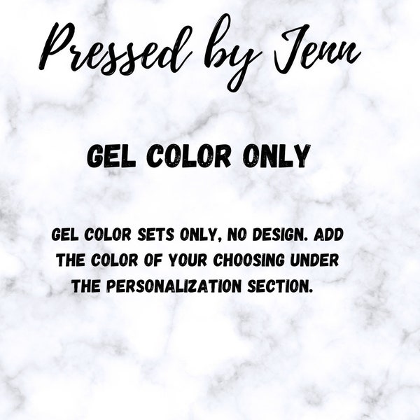 Solid Gel Color Press On Nail - Glue on Nails - Fake Nails - Custom Made Nails - DIY