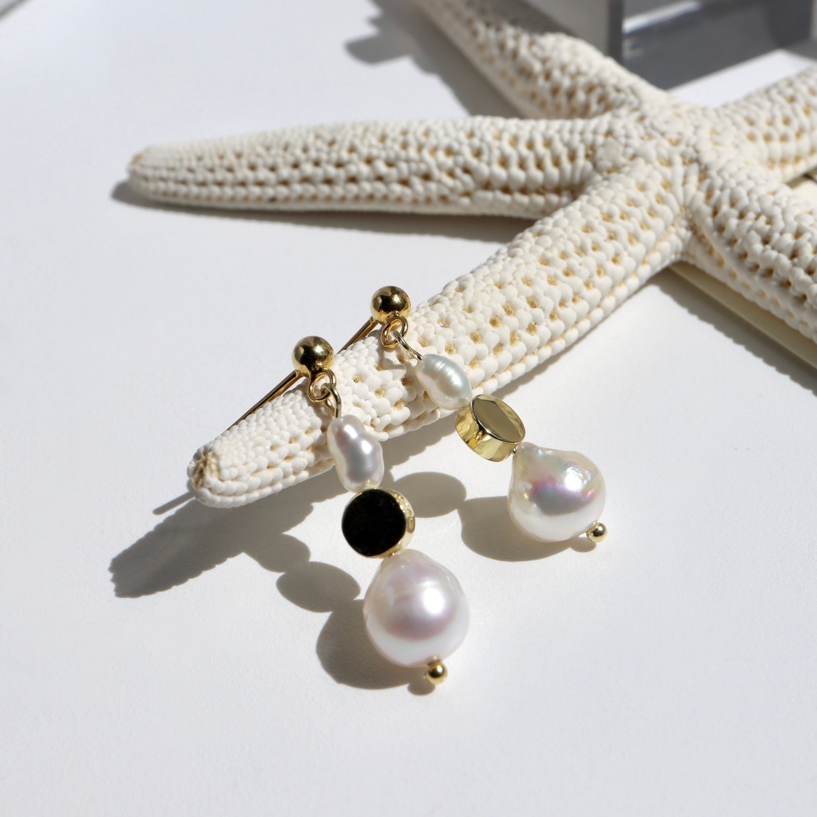 Aesthetic earrings Cool earrings Pearl dangle earrings Etsy
