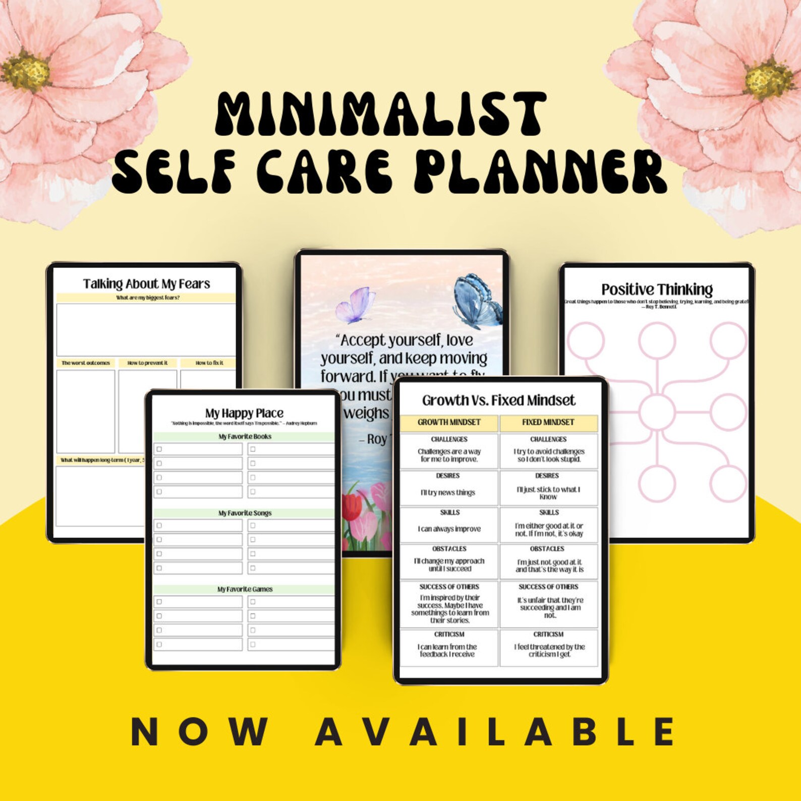 Printable PDF Self Care Planner Version 1, 75 Pages, Self Love Planner ...