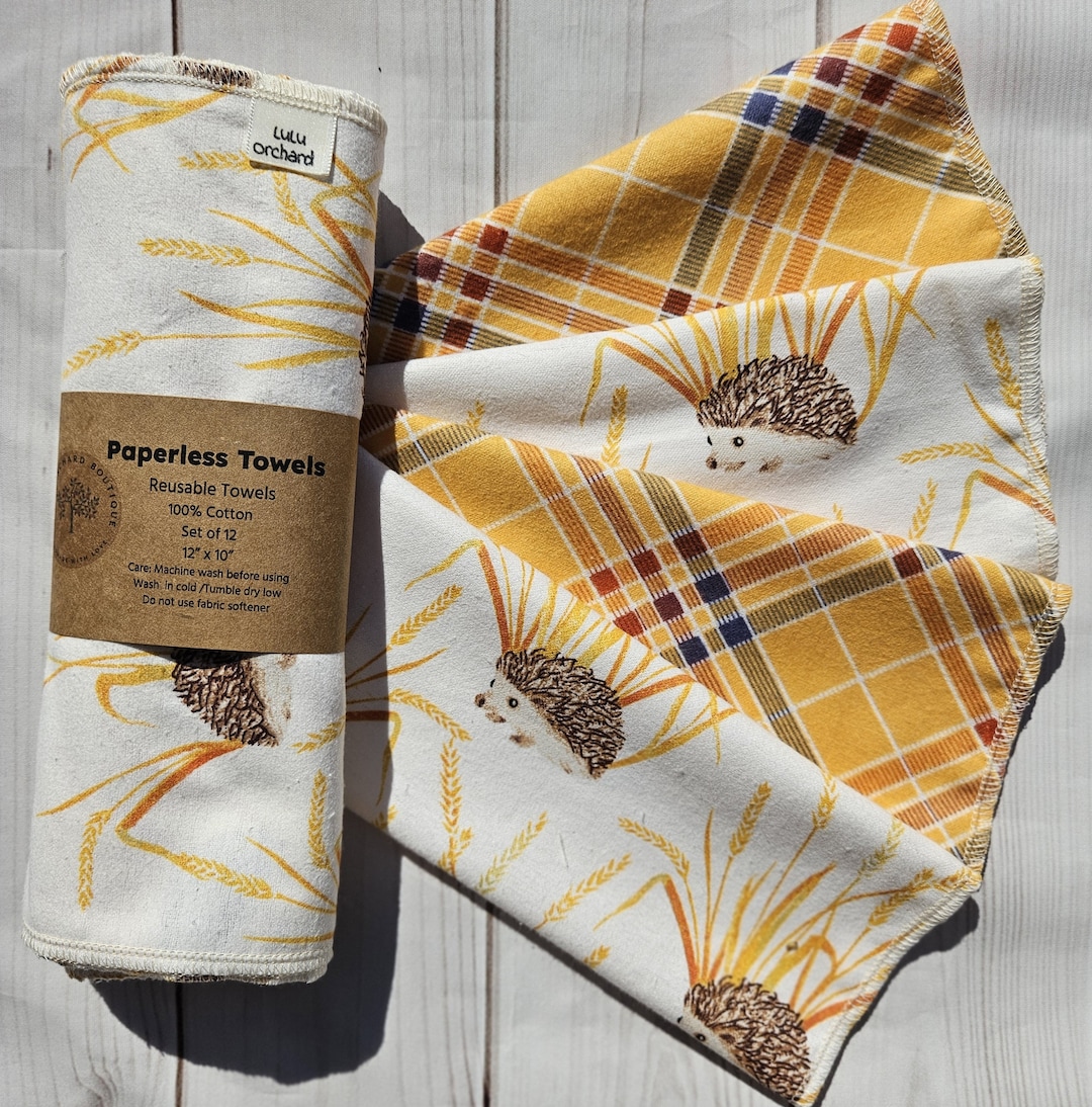 Hedgehog Paperless Paper Towels, 12 12 X 10 1ply, Washable Paper Towel