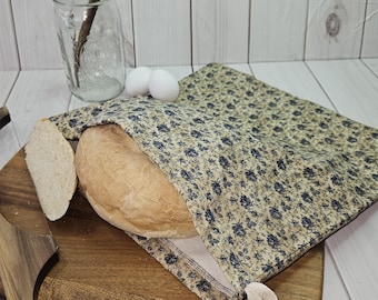 Sourdough Bread Bag, 100% Cotton Reusable Bread Bag, Artisan Bread, Zero Waste Sustainable, Sourdough Maker Gift