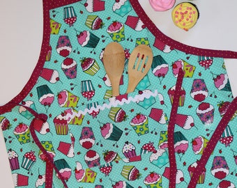 Mommy and Me Aprons, Cupcake Apron, Vintage Apron for Women, Retro Apron,  Apron for Women, Apron for Kids, Birthday Apron