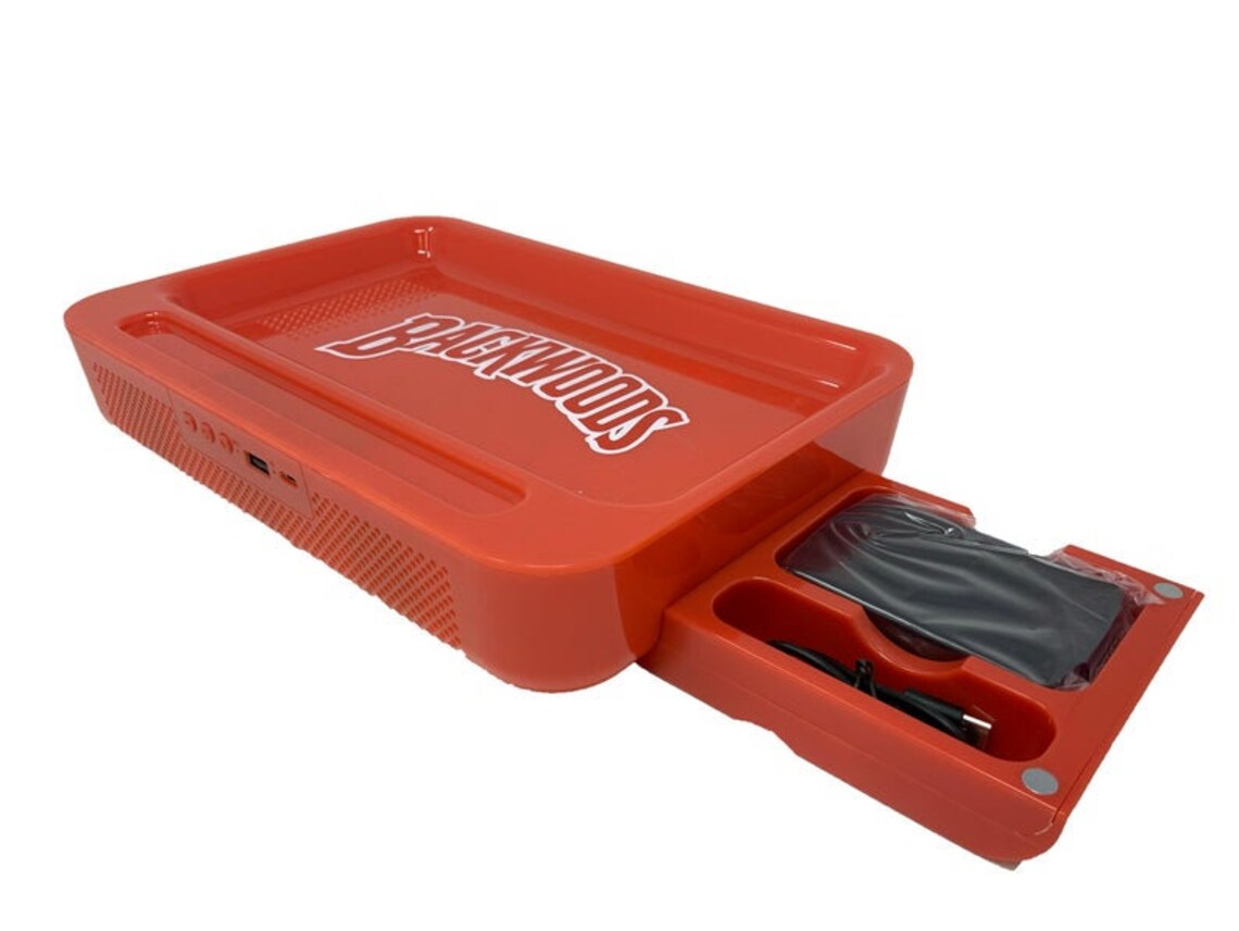 Backwoods Speaker Rolling Tray With Scale and Grinder Etsy