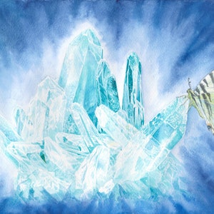 Mysteries of mountains Picture Crystals Butterfly Mystic Work of Oksana Usenko