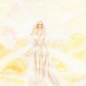 Guest Painting Girl Radiance Original Art Artwork By Oksana Usenko
