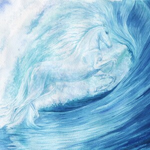 The secret of the wave Painting Original work Digital printing Oksana Usenko