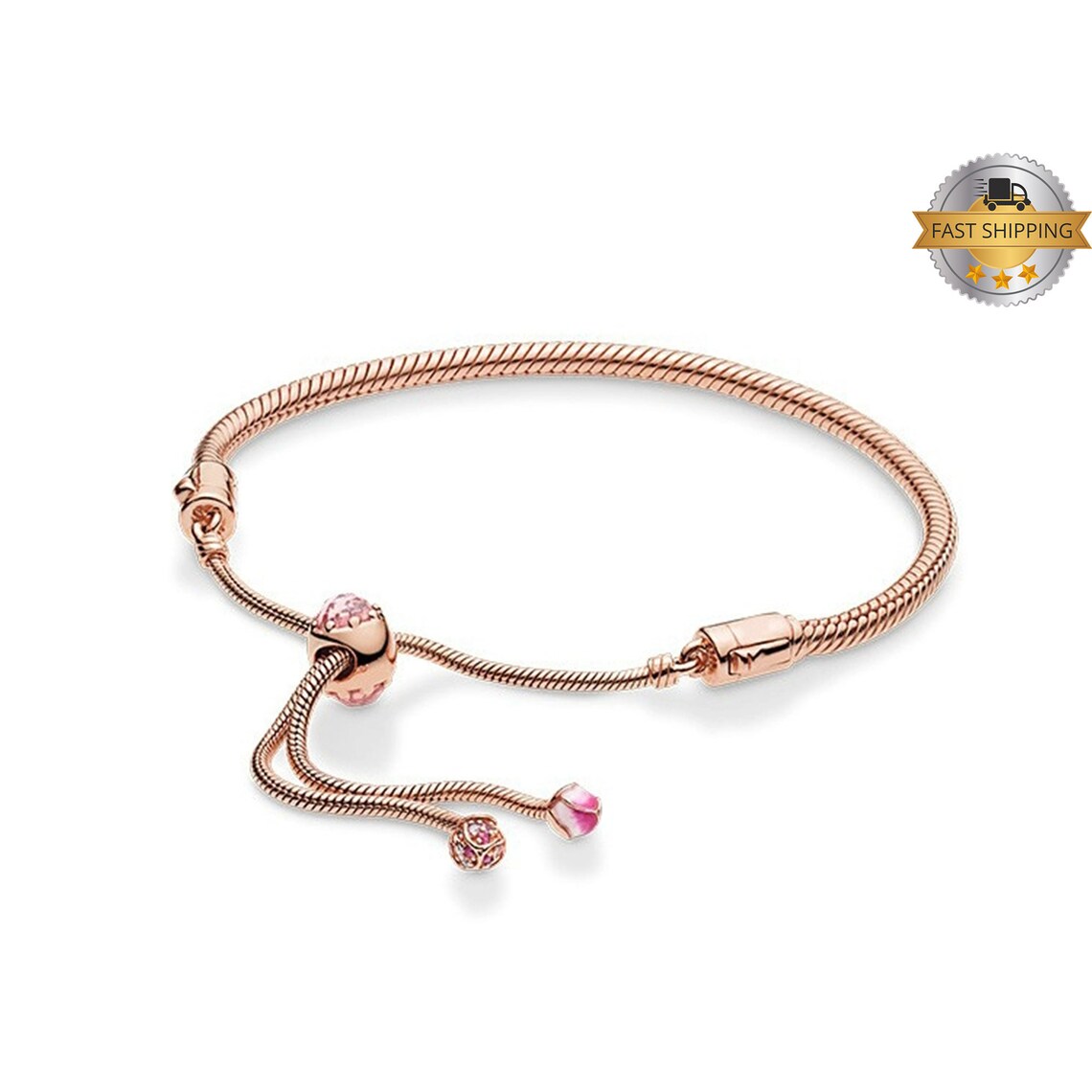Rose Gold New Charm Bracelet For Pandora Charm New Design | Etsy
