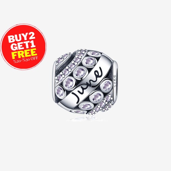 June Birthstone Charm for Bracelet 