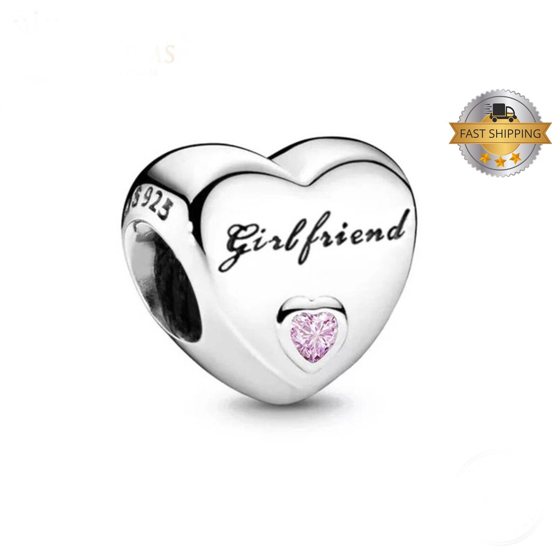 Charms for Pandora Bracelet Girlfriend Heart Charm Beads Etsy