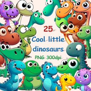 25 PNG- Images, Cute dinosaur png,  Cool Dinos, Cool dinosaurs  clipart, dinossauros, TRANSPARENT background, Printable Watercolor