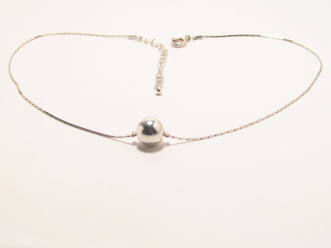 Collier ras de cou boule argent 925 - Etsy France