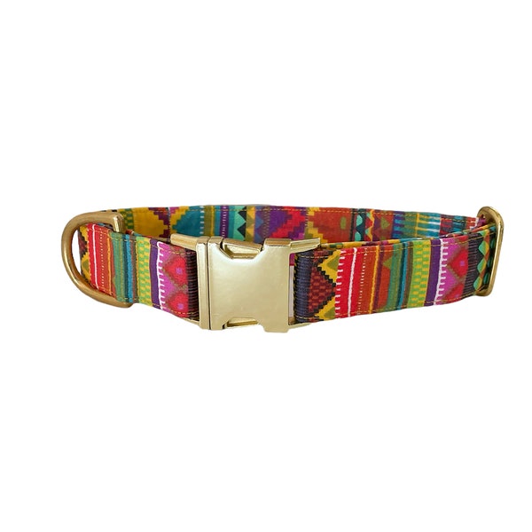Halsband / Hundehalsband - Inka Muster - Beschichtet