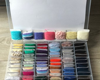 Yarn Remnants Variety Pack: 80+ Bobbins for Crafts & Embellishments