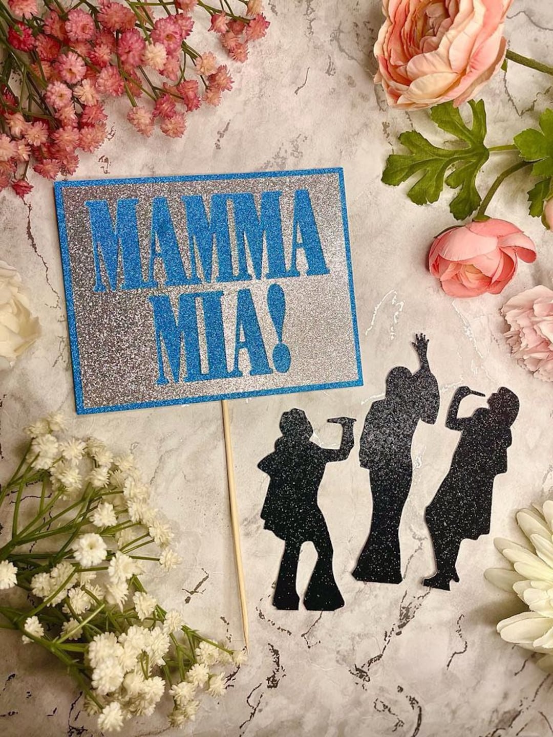 Mamma Mia Party Decorations,Birthday Party Supplies For Mamma Mia Includes  Banner - Cake Topper - 12 Cupcake Toppers - 18 Balloons for Girl Women