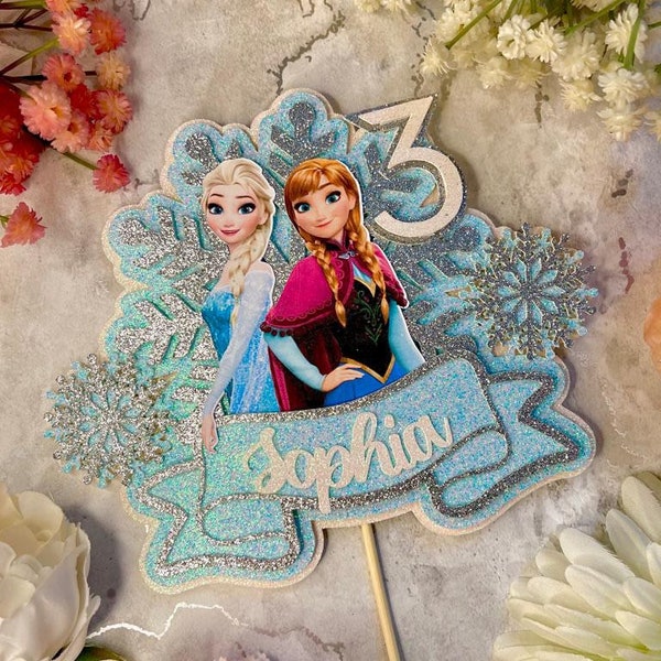 Frozen Themed pop out Birthday Cake Topper