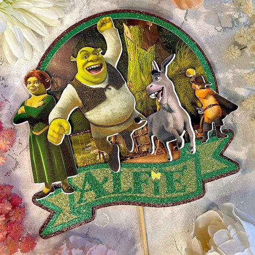 Printable Shrek Cake Topper Shrek Birthday Party Cake Topper Etsy