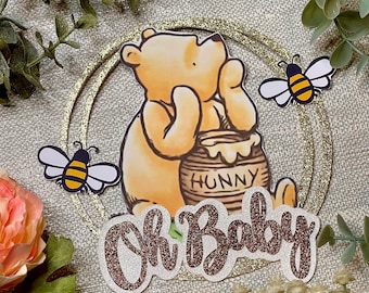 Baby Shower Winnie the Pooh “Oh Baby” Cake Topper