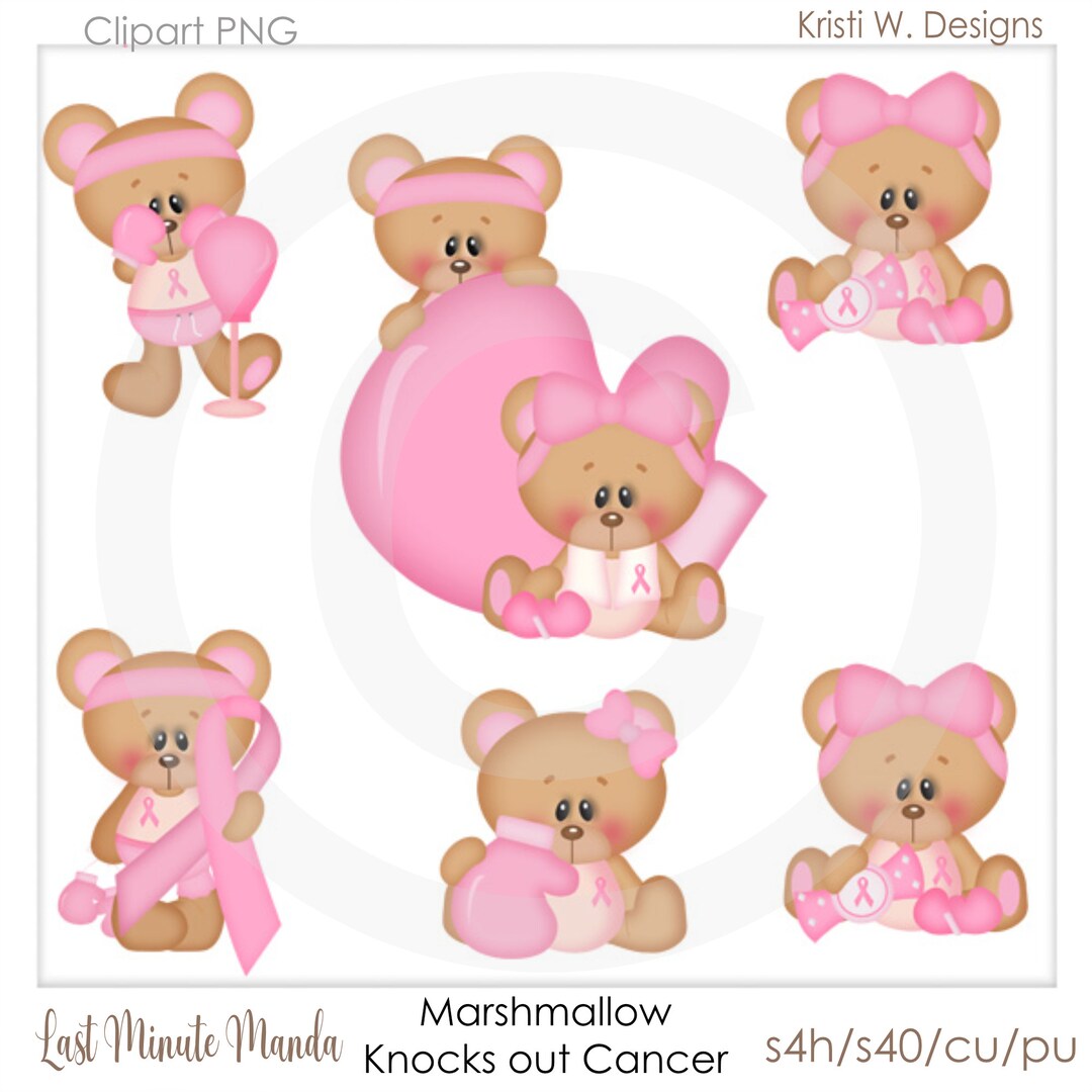 Marshmallow Knocks Out Cancer Transparent PNG Clipart Etsy