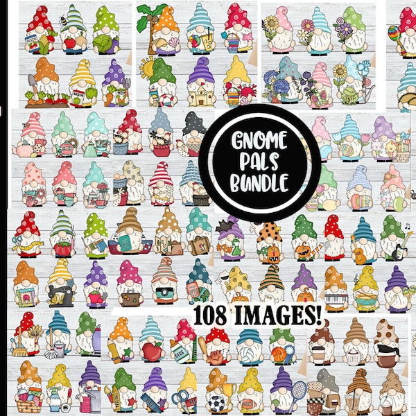 Gnome Pals Bundle Digital Clip Art