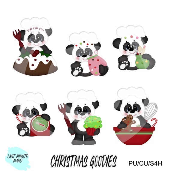 Merry Christmas Pandas Png Sublimation Design Christmas Panda 