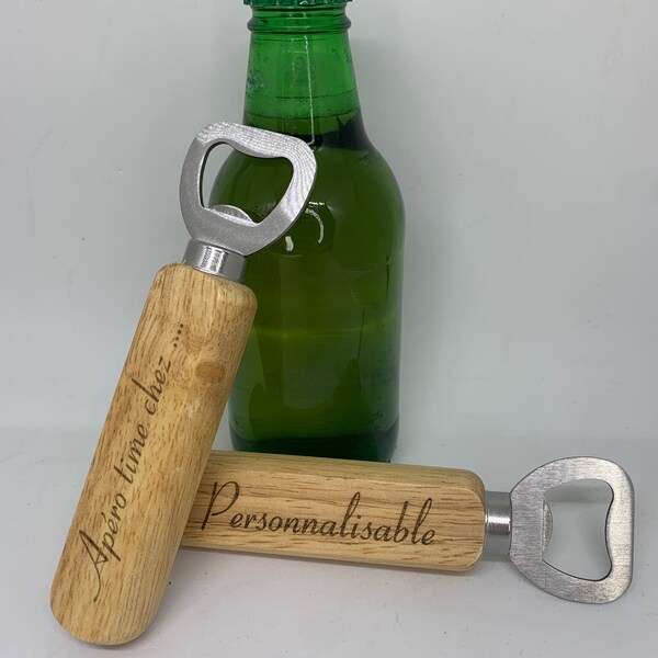 Lot De 24 Décapsuleurs De Bière Avec Poignée En Bois Pour Gravure De Cidre, Vin, Cadeaux De Fête Et De Mariage